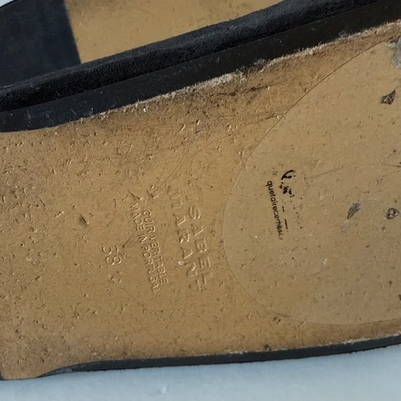 Isabel Marant Lennyo Black / Silver Studded Sandals size 38 - Picture 7 of 8